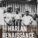 The Harlan Renaissance, black and white photo of five Black children arranged in heigh order in front of a front porch where a Black woman stands behind the railing