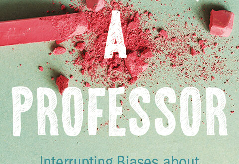 light green background with broken pink chalk in the center; title in white, subtitle and editor name in teal