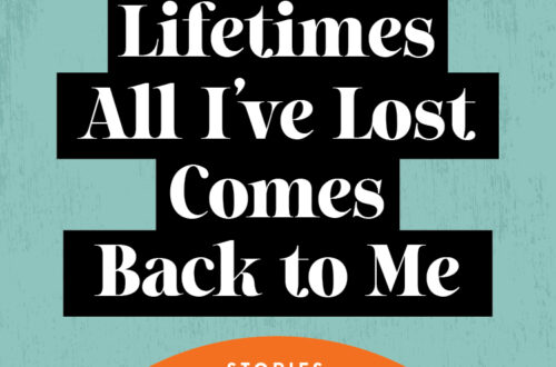 white text surrounded by black on a teal background with a moon; the white outline of a house with a door and window inside an orange half circle with white dot stars