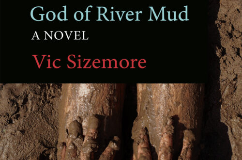 white text surrounded by black on a teal background with a moon; the white outline of a house with a door and window inside an orange half circle with white dot stars