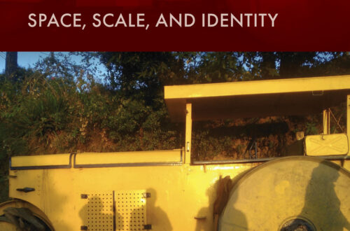 photograph of a yellow tractor with four women's shadows silhouetted against it; text reads Gendered Infrastructures: Space, Scale, and Identity, edited by Yaffa Truelove and Anu Sabhlok